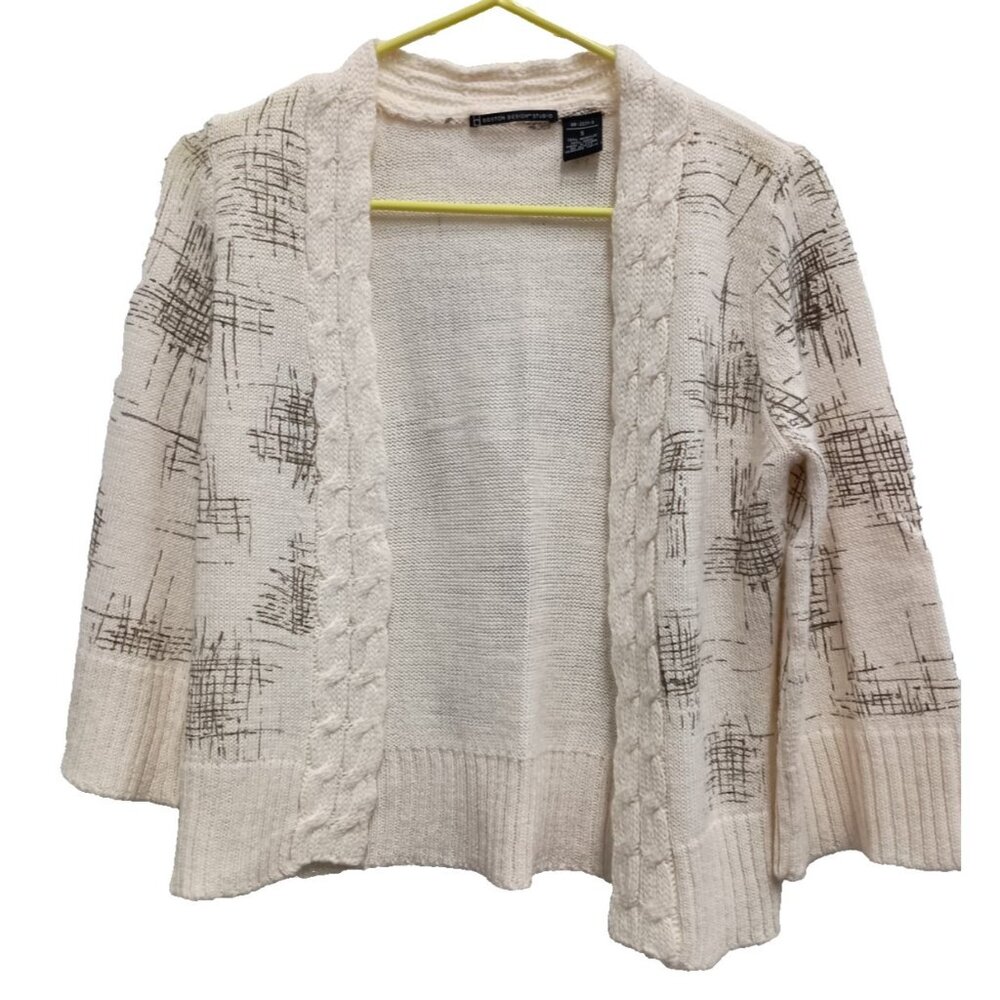 Boston‎ Design Studio Cardigan Womens Small Wool Blend BOHO Artsy Flare Sleeve